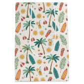 Tropical Summer Beach Pattern (1) ミディアムペーパーバッグ (裏面)