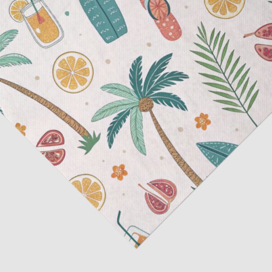 Tropical Summer Beach Pattern (1) 薄葉紙 (詳細)