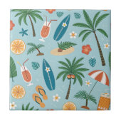 Tropical Summer Beach Pattern (2) タイル (正面)