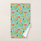 Tropical Summer Cats Bath Towel Set バスタオルセット (ハンドタオル)