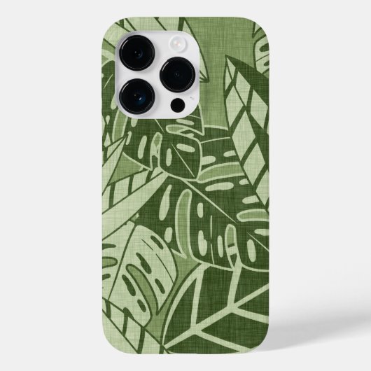 Tropical Summer Foliage Texture - Moss Green Case-Mate iPhoneケース (裏面)