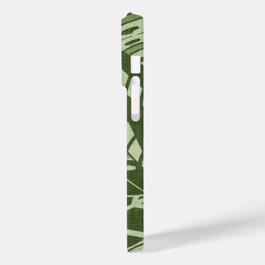 Tropical Summer Foliage Texture - Moss Green Case-Mate iPhoneケース (裏面 / 左)