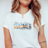Tropical Summer Never Ends; Beach Sunset Tシャツ