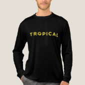 Tropical Summer Palm Tree Minimalist Text Tee トライブレンドＴシャツ (正面)