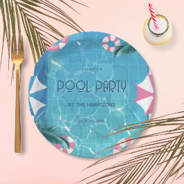Tropical Summer Pool Party  ペーパープレート