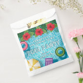 Tropical Summer Swimming Pool Party Thank You フェイバーバッグ (封をした状態)