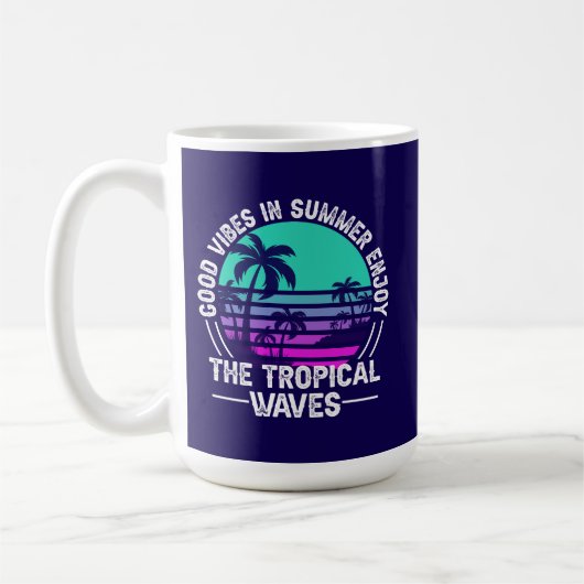 Tropical Summer Vibes-82646 コーヒーマグカップ (左)