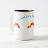 Tropical Summer Vibes T-Shirt ツートーンマグカップ (正面左)