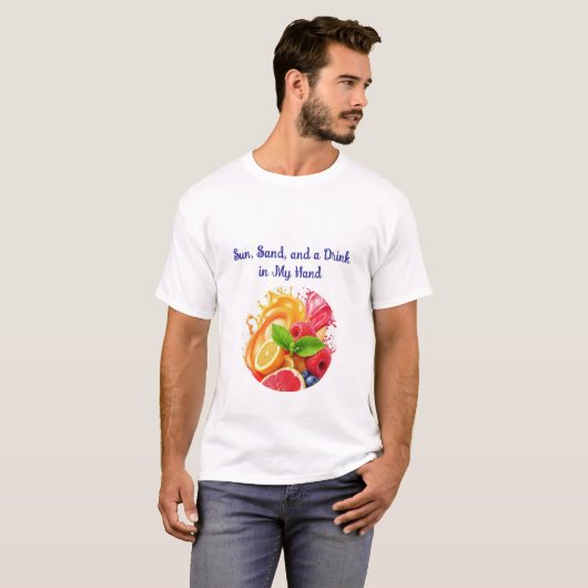 Tropical Summer Vibes T-Shirt Tシャツ (正面フル)