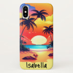 「TROPICAL SUNRISE AT THE ART」by Babe Monet Art iPhone X ケース<br><div class="desc">"TROPICAL SUNRISE AT THEビーチ"私の素晴らしfavの場所の明るい色のグラフィック！- By Babe Monet Art</div>