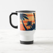 Tropical Sunset Beach Coffee Mug – Relaxing Palm トラベルマグ (左)