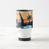 Tropical Sunset Beach Coffee Mug – Relaxing Palm トラベルマグ (中央)
