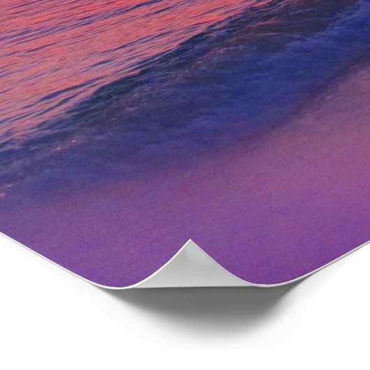 Tropical Sunset Beach Wall Poster ポスター (角)