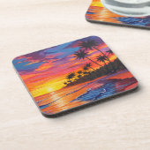 Tropical Sunset Beverage Coaster コースター (左側)