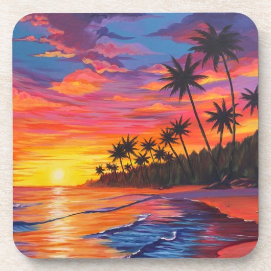 Tropical Sunset Beverage Coaster コースター (正面)
