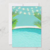 Tropical Sunset Birthday Pool Party 招待状 (裏面)