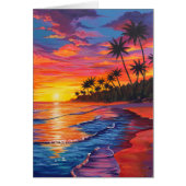 Tropical Sunset Blank Card (正面)