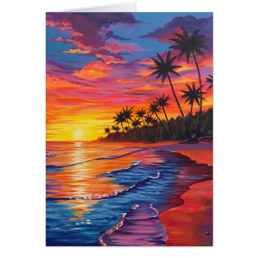 Tropical Sunset Blank Card (正面)