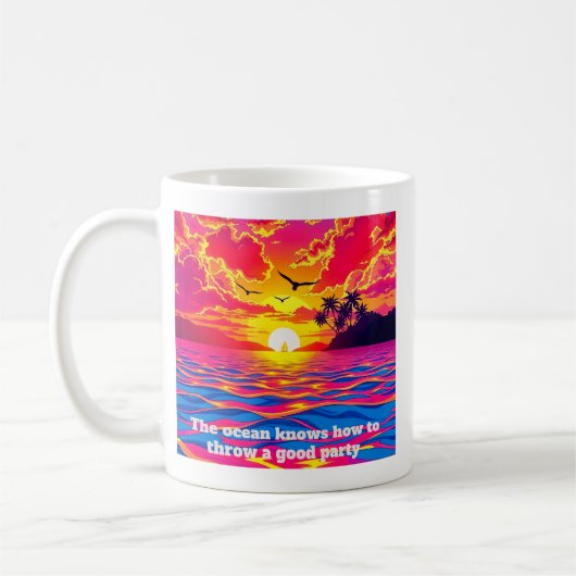 Tropical Sunset Bliss コーヒーマグカップ (左)