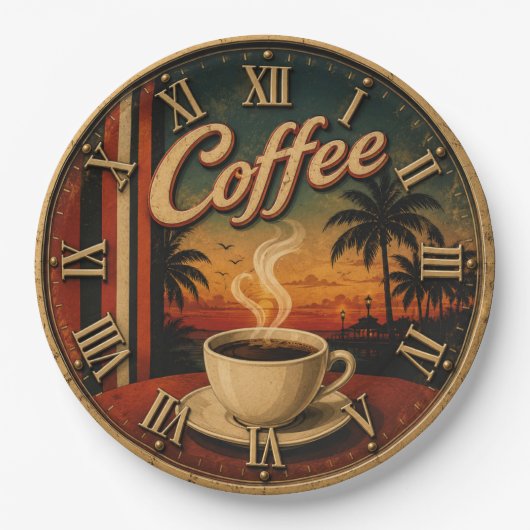 Tropical Sunset Coffee ペーパープレート (正面)