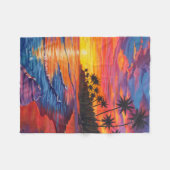 Tropical Sunset Fleece Blanket フリースブランケット (正面(横))