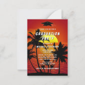 Tropical Sunset Graduation Invitation template ノートカード (正面)