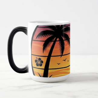 Tropical Sunset Heat-Reveal Mug – Magical Golden H モーフィングマグカップ