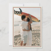 Tropical Sunset Island Beach Photo Wedding セーブザデート (裏面)