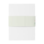 Tropical Sunset Island Beach Watercolor Wedding 招待状ベリーバンド (裏面例)