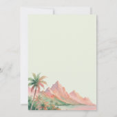 Tropical Sunset Island Beach Watercolor Wedding 招待状 (裏面)