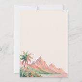 Tropical Sunset Island Beach Watercolor Wedding 招待状 (裏面)