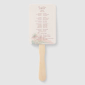 Tropical Sunset Island Wedding Photo Program Fan ハンドファン (裏面)