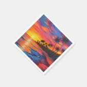 Tropical Sunset Napkins スタンダードカクテルナプキン (角)