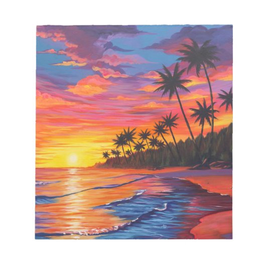 Tropical Sunset Notepad ノートパッド (正面)