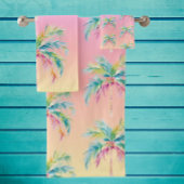 Tropical Sunset Palm Tree  バスマット