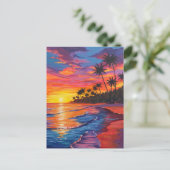 Tropical Sunset Postcard ポストカード (スタンド正面)