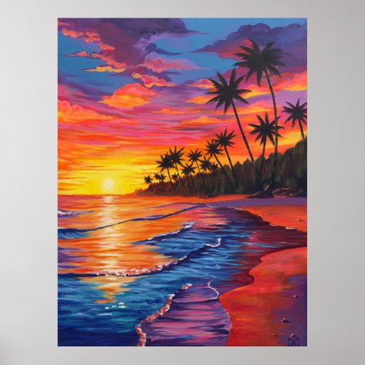 Tropical Sunset Poster ポスター (正面)