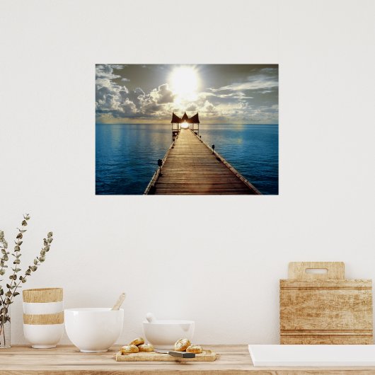 Tropical Sunset Poster Large ポスター (キッチン)