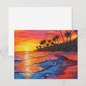 Tropical Sunset Response Card 出欠カード (正面/裏面)