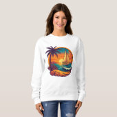 Tropical Sunset Sailing Adventure Women's Sweatshi スウェットシャツ (正面フル)