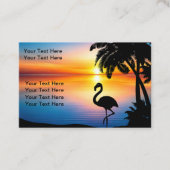 Tropical Sunset Scenic Business Cards Design 名刺 (正面)