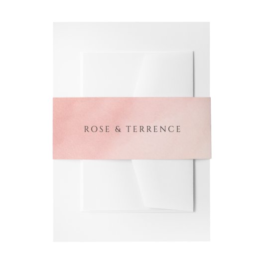 Tropical Sunset Watercolor Elegant Wedding 招待状ベリーバンド (正面例)