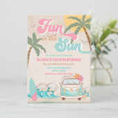 Tropical Surf Birthday Invitation 招待状 (スタンド正面)