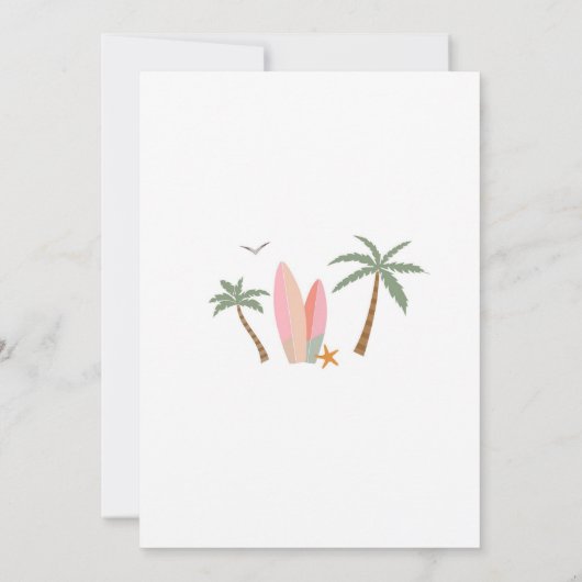 Tropical Surf Birthday Invitation 招待状 (裏面)