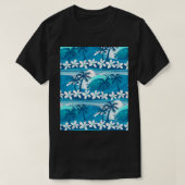 Tropical surf wave with palm trees Graphic Tシャツ (デザイン正面)