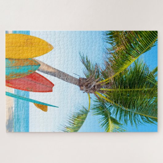 Tropical Surfboard Beach ジグソーパズル (横)