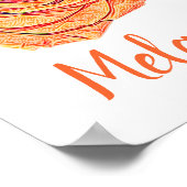 Tropical Tangerine Rose ポスター (角)