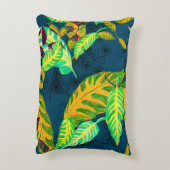 Tropical Tie Dye Blue Gouache. Tropical Pattern. G アクセントクッション (裏面(縦))
