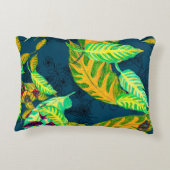 Tropical Tie Dye Blue Gouache. Tropical Pattern. G アクセントクッション (裏面)