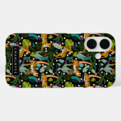 Tropical Tiger Black Jungle Safari Cats Case-Mate iPhoneケース (裏面 (横))